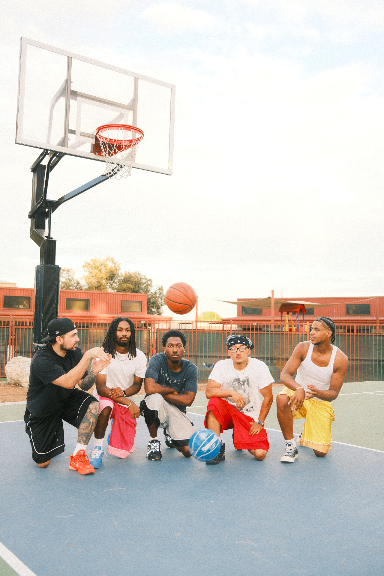 Crew posted at the hoop