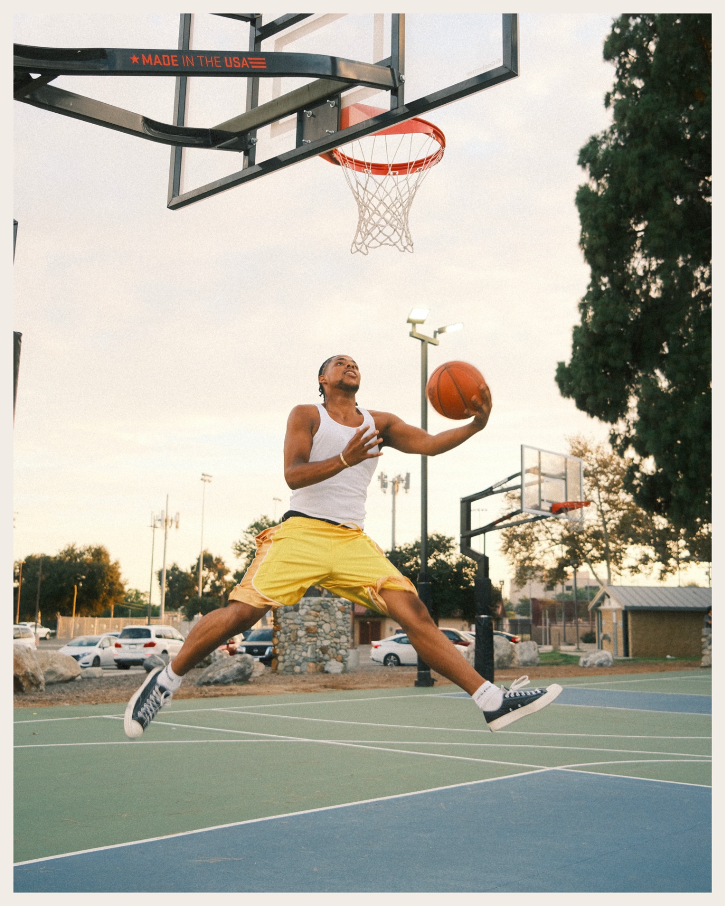 Layup at golden hour